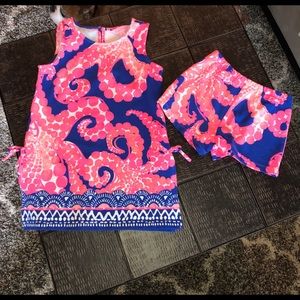 Lilly Pulitzer Girls Mini Donna dress and shorts